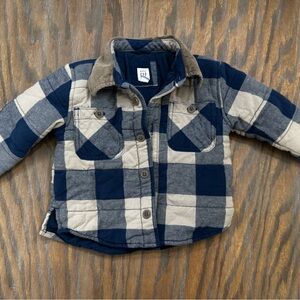 Baby Gap Boys Blue Quilted Coat/  Winter Jacket